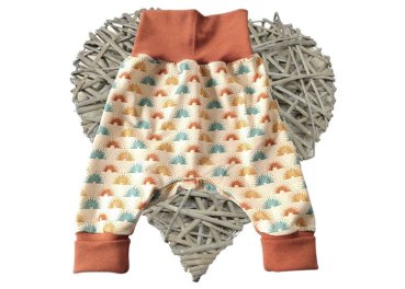 Babyhose Pumphose Handmade Design Sonnenkind Bündchen rost